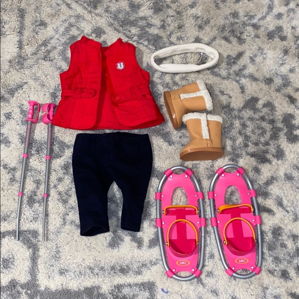 American girl doll ski set